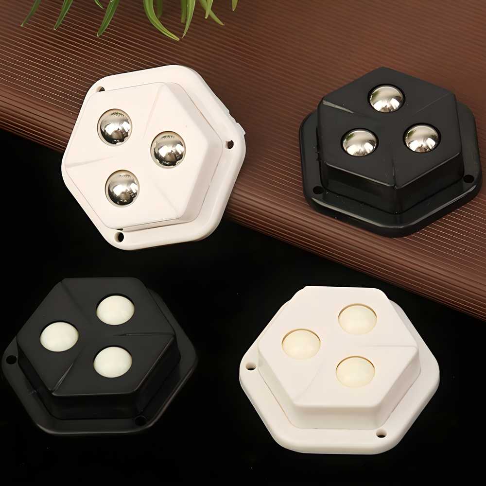 4 Pcs Pentagon Mini Caster Wheels