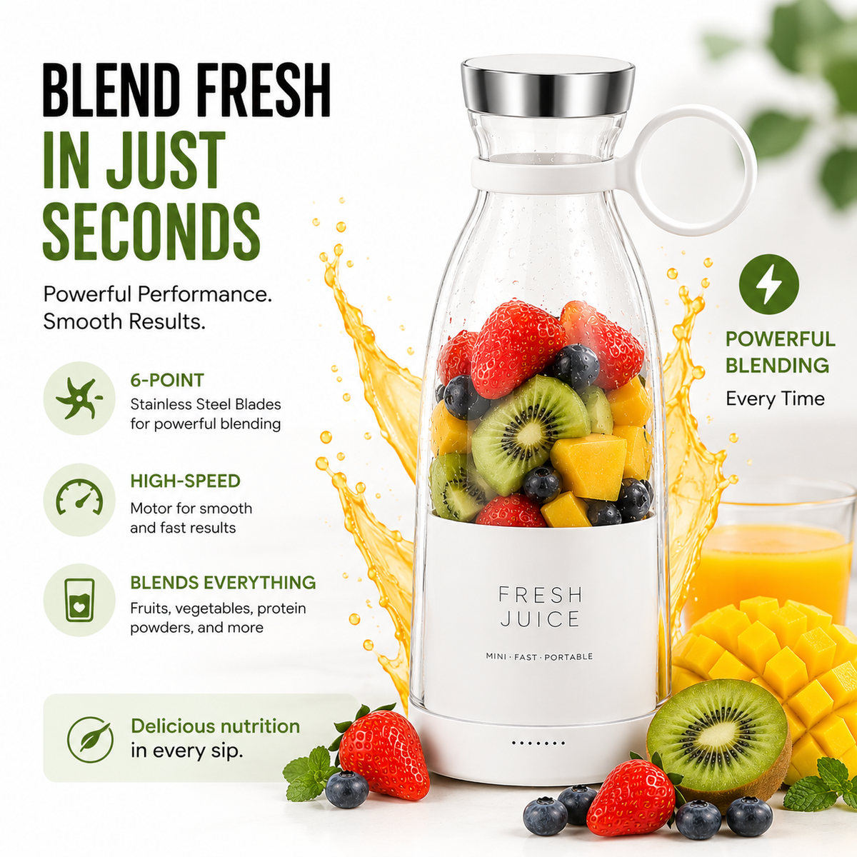 FreshBlend™ Portable Mini Juice Blender