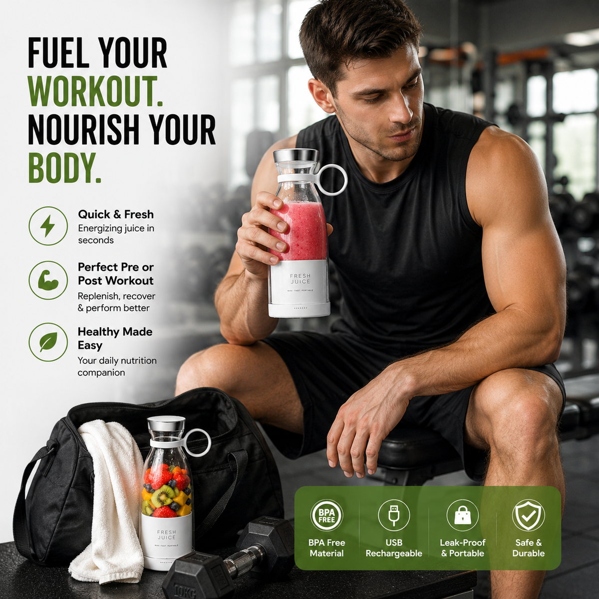 FreshBlend™ Portable Mini Juice Blender
