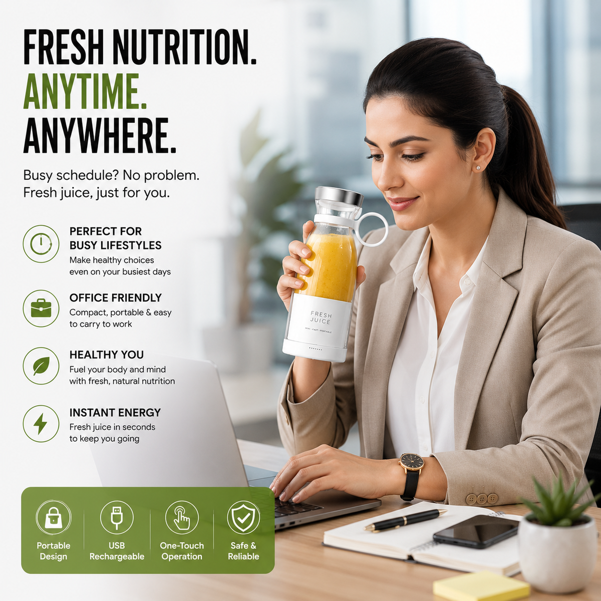 FreshBlend™ Portable Mini Juice Blender