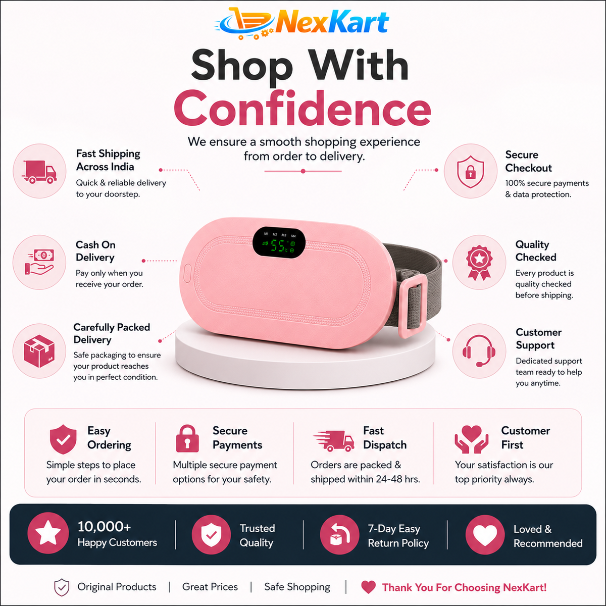 CrampFree™ Heating Belt for Period & Back Pain