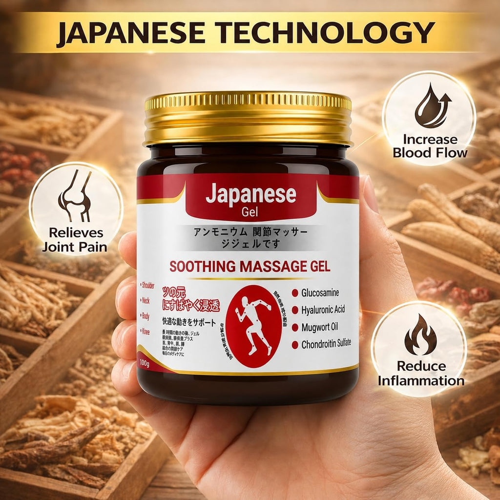 Japanese Pain Relief Gel (Pack of 2) | Fast Relief for Back, Neck, Knee & Joint Pain | Soothing Herbal Formula for Everyday Comfort