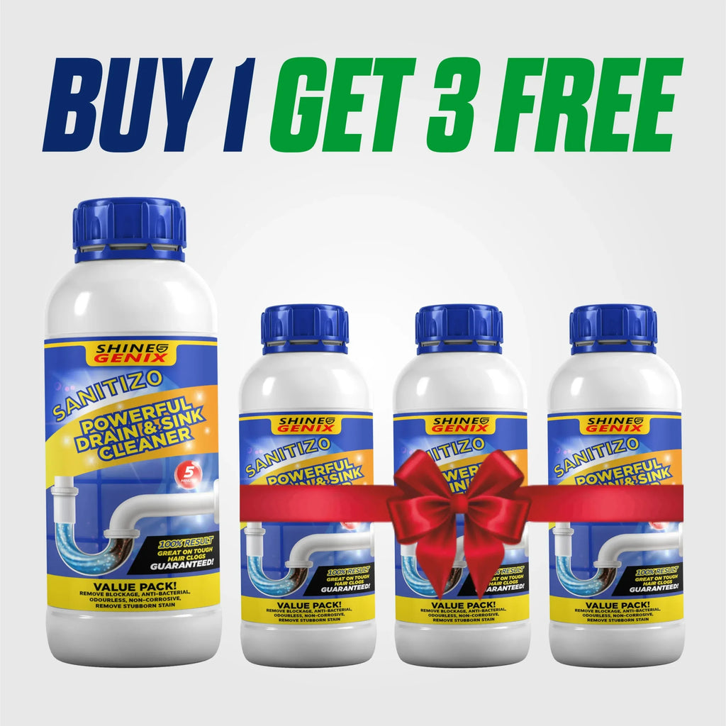 PowerDrain™ Fast-Acting Drain & Sink Cleaner – Clears Hair, Grease & Tough Clogs (Pack of 4)