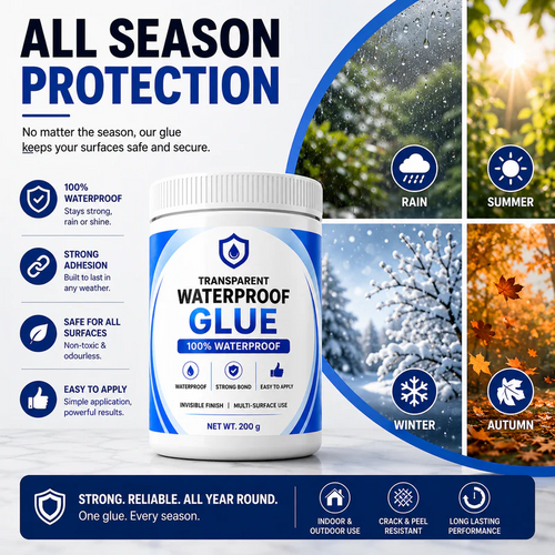 AquaSeal™ Transparent Waterproof Leak Repair Glue | Buy 1 Get 1 Free | 2 Bottles + Free Applicator Brush
