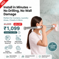 Adjustable Tension Rod – Drill-Free Curtain & Clothes Drying Rod (Up to 9 Feet)